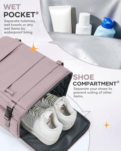 Travel Backpack Carry On Flight Aapproved Personal Item Travel Bag Mochila De Viaje Travel Backpack For Men Spirit Airlines Personal Item Bag 18x14x8 Carry On Backpack For Airplanes Lotus Root Pink - Image 6