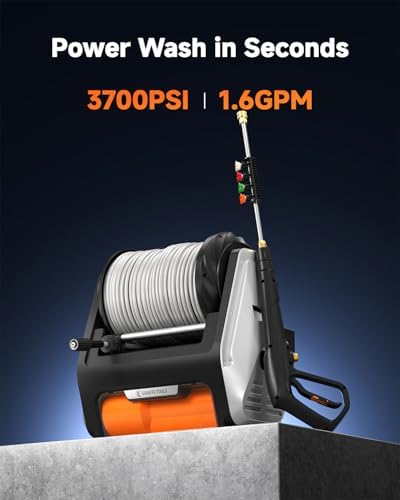 Giraffe Tools Grandfalls Pressure Washer Pro with 100FT Hoses, Light Silver - Image 4