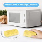 4 Pack Damp Clean Duster Sponge, Magic Sponge Eraser for Household Cleaning, Reusable Dusters Cleaning Supplies for Housekeeping, Dish, Blinds, Glass, Baseboards,Window Track Grooves and Faucets - Image 5
