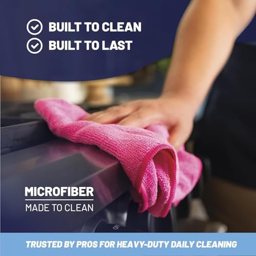 MW PRO Premium Microfiber Cleaning Cloths (12 Pack, 12x12, Grey) - Streak Free Stainless Steel & Glass Towels - Ultra Soft Cleaning Cloths for Screens, Granite & Modern Home - Washable & Reusable - Image 4