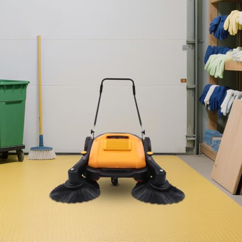 Walk-Behind Hand Push Floor Sweeper, 41 Inch Wide with 14.53Gal Container - Image 6
