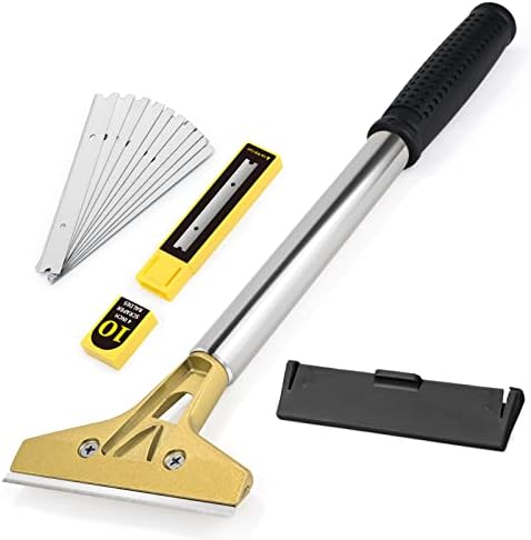 EHDIS Flat Top Grill Scraper Razor BladeGlass Scraper Tool, 4 Inch Metal Blade Kitchen Scraper for Cleaning Griddle & Flat Top Grill for Diner, Bar, Hotel, Restaurant by EHDIS