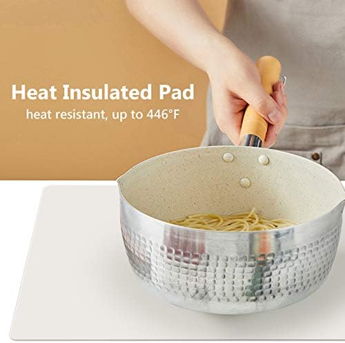 Gartful 25"x 17"x 0.03" Silicone Mats for Kitchen Counter, Large Silicone Countertop Protector, Nonskid Heat Resistant Desk Saver Pad, Multipurpose Mat, Placemat, Beige - Image 4