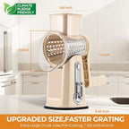 SUSTEAS Rotary Cheese Grater 5 Blades,Kitchen Mandoline Vegetable Slicer - Image 6