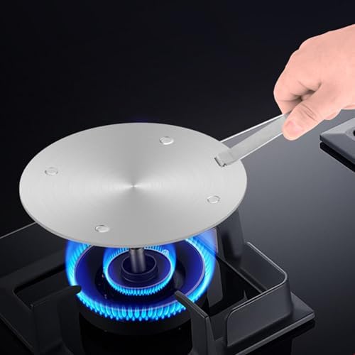 11Inch Heat Diffuser Plates for Gas Electric Stoves, Flygragon Stainless Steel Cooking Induction Adapter Plate for Glass Cooktop, Detachable Handle Induction Cooktop Converter Plate - Image 6