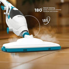 BLACK+DECKER 2-in-1 Steam Mop and Handheld Steam Cleaner, 1500W Electric Floor Steamer with 180° Swivel Steering, Fast 30s Heat-Up, Compact Foldable Storage, 13 Accessories for Tile & Hardwood Floors - Image 4