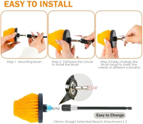 18PCS Drill Brush Attachments Set, Power Cleaning Scrub Brushes - Image 3