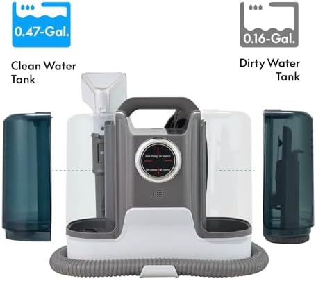 Small Car Seat Carpet Cleaner Machine for Home，Portable Hand Held Carpet Cleaner, Cars Steamer for Auto Detailing, Upholstery Furniture Steam Cleaners for Mattress Area Rugs Couch Sofas (Grey) - Image 6