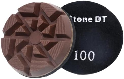 Diamond Polishing Pucks for Floor Grinding Machine, 3 Inch Resin Bond Discs for Concrete, Terrazzo, Marble, Granite, 100#, 9PCS - Image 2