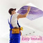 8 Pcs Fluorescent Light Covers with 80 Magnets Decorative for Classroom Ceiling Lights 4 x 2 Feet Magnetic Light Covers Filter Easy Install for Office Hospital & Home Drop Ceiling Supplies (Fluid Art) - Image 6