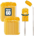 60 Pack Heavy Duty Duster Refills with Extendable 3FT Handle, Multi Surface 360 Disposable Dusters Kit for Cleaning Furniture, Blinds, Ceiling Fan & Electronics by Inaloon%E2%80%93MakeYourLifeEasie