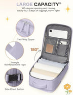 Carry On Backpack Personal Item Travel Backpack For Women Airline/Flight Approved Waterproof Sports Luggage Casual Daypack Small Hiking Backpack Purple - Image 5