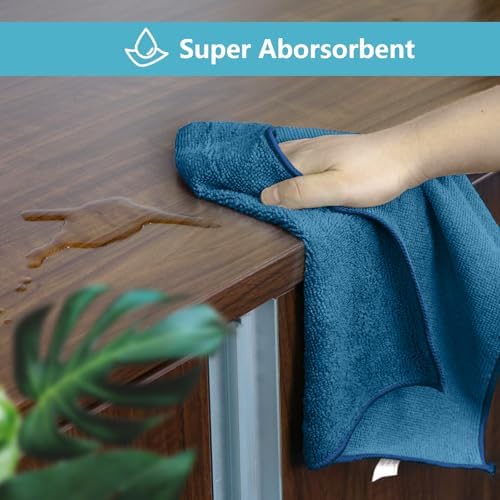 HOMEXCEL 50PK Microfiber Cleaning Cloth, Cleaning Rag for Home, 11.5x11.5in - Image 3