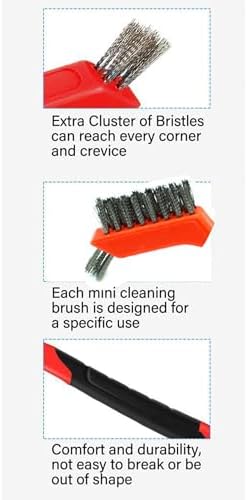 3pcs Small Stainless Steel Little Wire Brushes Set for Cleaning Rust Removal - Image 3