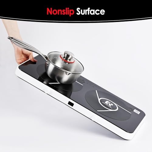 4PCS Induction Cooktop Mat Set, Silicone Fiberglass Magnetic Stove Scratch Protector, Non-Slip Pads Prevent Pot Sliding for Safe Cooking (Black, 2×Dia.7.87" + 2×Dia.9.45") - Image 3