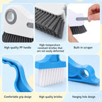 2 Pcs Window Track Cleaner Brush, Window Sill Cleaner Tool with Scraper - Image 5