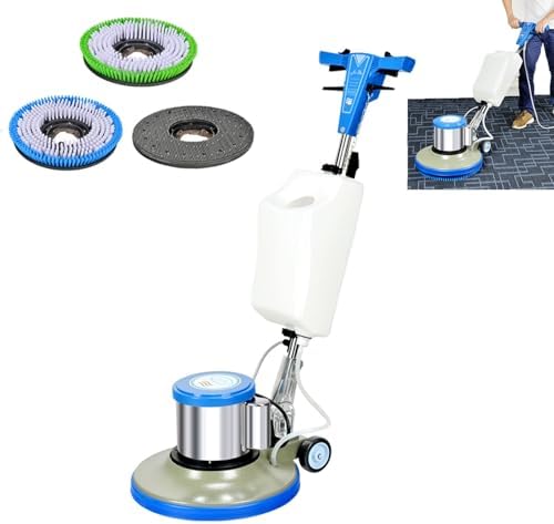 Commercial Floor Polisher, Heavy-Duty Buffer with 17in Scrubber and 3 Pads for Professional Cleaning by Unknown