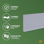 M-D Building Vinyl Wall Base, Dry Back, Silver Gray, 4in x 48in - Image 4