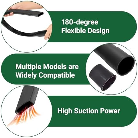 EZ SPARES Flexible Crevice Cleaning Tool 25inch Replacement,Vacuum Hoses Accepting 1-1/4",1-3/8" Attachment for Home Car Detailing Removable Brush Head Univeral,Deep Reach Precision Cleaning - Image 5