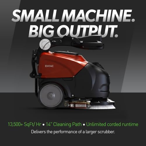 IPC Eagle EM14C Walk Behind Floor Scrubber - 110V-Powered (Red) - Image 4
