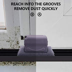 Magic Window Groove Cleaning Brush, Hand-held Crevice Cleaner Tools, Multipurpose Clean Tools Slide Brush Head for Door, Window Slides Replacement Cloth Brush for Corners Gaps scouring Door - Image 5