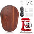 Sliding Mat for Kitchen aid 5-8 Qt Stand Mixer with 1Pc Cord Organizer and 3Pcs Attachment Holder for Kitchen Appliance Slider Counter, Moving Tray (5-8 Qt Bamboo and Attachment, Brown) by Sun3drucker