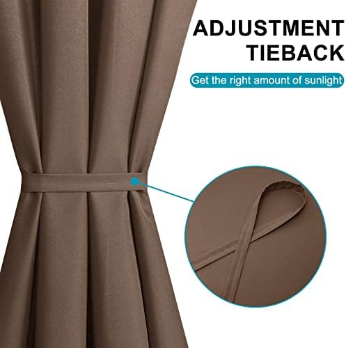 Hiasan French Door Curtains Privacy, Tan, 24W x 72L, 1 Panel - Image 4