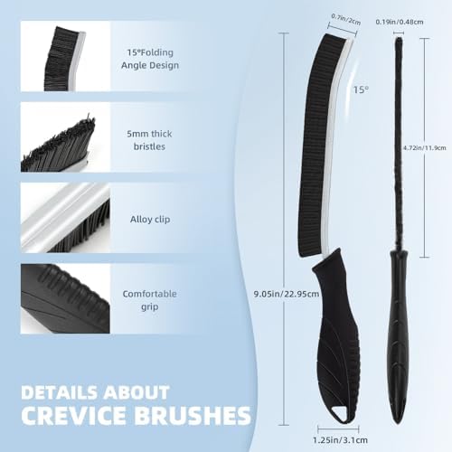 TQRR 6Pcs Hard Bristle Crevice Cleaning Brush-Thin Grout Scrub Brush - Image 2