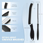 TQRR 3Pcs Hard Bristle Crevice Cleaning Brush-Thin Grout Scrub Brush - Image 2