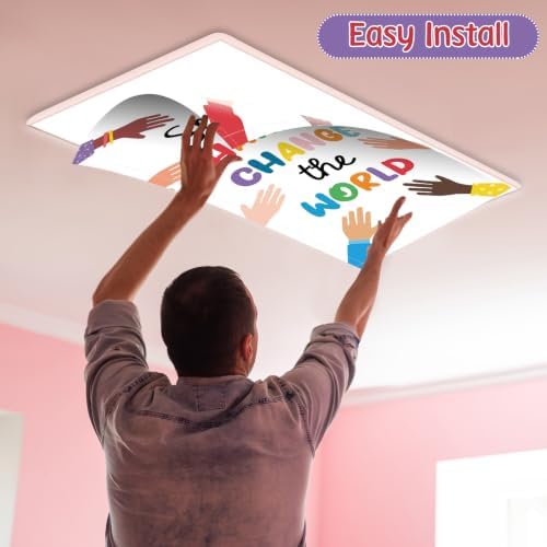8Pcs Classroom Fluorescent Magnetic Light Covers,2x4 FT Diversity Inclusion - Image 4