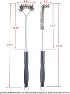 SUNRISE Fryer Brush with Long Handle (Stainless Steel with Plastic Handle, L and Single Brush) - Image 2