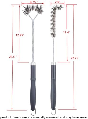 SUNRISE Fryer Brush with Long Handle (Stainless Steel with Plastic Handle, L and Single Brush) - Image 2