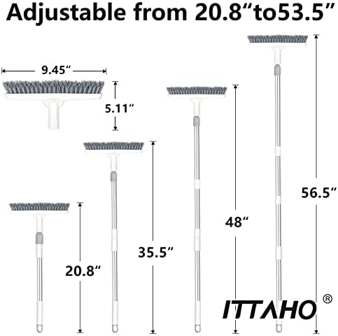2 Pack Grout Cleaning Brush with Long Handle, Swivel V-Shape Grout Scrub Brush, Extendable Handle for Tile Floors, Bathroom, Shower, Corner - Image 6