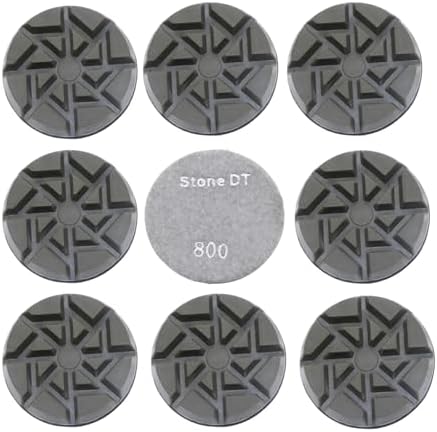 Diamond Polishing Pucks for Floor Grinding Machine, 3 Inch Resin Bond Discs for Concrete, Terrazzo, Marble, Granite, 800#, 9PCS - Image 2