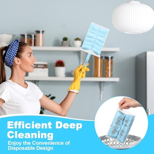 Mimorou 50 Pcs Disposable Dusters Refills Bulk for Cleaning (Blue Color) - Image 6
