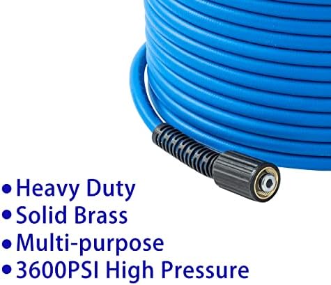 FIXFANS Pressure Washer Hose 50 FT X 1/4", Kink Resistant Power Washer Hose - Image 5