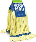 Commercial Mop Head Replacement – 1 Pack Large Yellow Microfiber Tube Mop (18 oz.) | Industrial Wet Mops | Washable Refill, Reusable, Heavy Duty, Looped End Mopheads | Hardwood, Concrete by MicrofiberWholesale