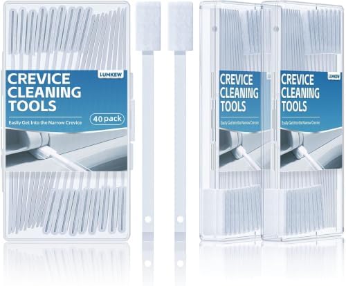 Lumkew Crevice Cleaning Brushes Tool for Tiny Small Spaces, 60Pcs, White by Lumkew