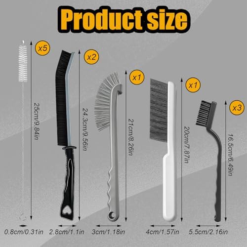 12pcs Crevice Cleaning Brush, Straw Brush for Bathroom, Ktichen and Window - Image 2