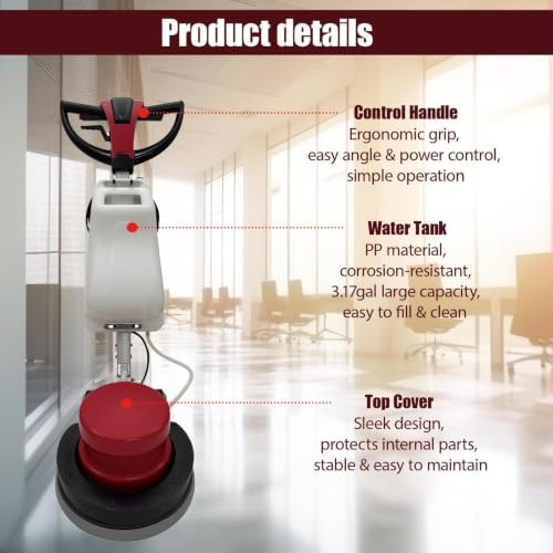 Floor Scrubber Buffer Polisher 17 Inch 110V 1500W - Image 3