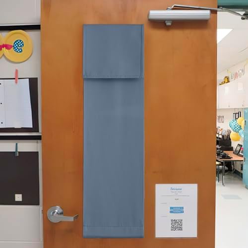 NICETOWN Stone Blue Lockdown Shade for Classroom Door Window Cover - Image 2