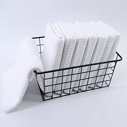POLYTE 380 GSM Microfiber Waffle Kitchen Dish Tea Towel, 16x28 in, 8 Pack - Image 4
