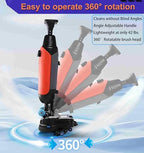 18" Commercial Floor Scrubber Machine - Mini Floor Cleaner with 18" Cleaning Width, 13000 Sqft/H Capacity, Rotary Double Brushes, 360° Rotating Head for Efficient Cleaning - Image 6