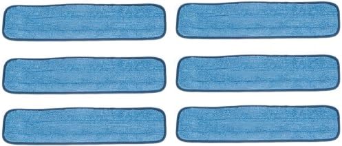 Real Clean 36 inch Microfiber Wet Mop Pads for Flat Mop Frames (Pack of 6) by RealClean