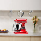 Sliding Mat for Kitchen aid 4.5-5 Qt Stand Mixer with 1Pc Cord Organizer and 3Pcs Attachment Holder for Kitchen Appliance Slider (4.5-5 Qt Bamboo and Attachment, Red) - Image 7