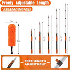 SISUPASSIE 30FT Duster Cleaner Kit, Dusters for Cleaning with Extension Pole, Baseboard & Wall and Window Cleaner Mop for Fan Blades, High Ceiling and Cobweb - Image 5