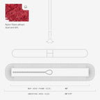 48 Inch Red Commercial Dust Mop & Floor Sweeper – Wood Handle Floor Mop for Tile, Hardwood & Concrete - Image 3