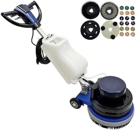 18" Commercial Floor Scrubber Buffer Industrial Heavy Duty Polisher Commercial Carpet Floor Brushing Machine Multifunctional Ground Scrubber Buffer Heavy Duty Polisher Cleaner, AC110V 60Hz by Unknown