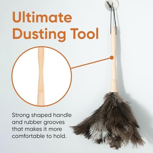 Superio Ostrich Feather Duster Fluffy Dust Remover, with Wooden Handle Reusable for Cleaning Homes, Ceilings, and Furniture (12 Pack) - Image 5
