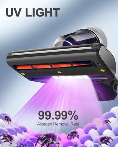 Jimmy Mattress Vacuum Cleaner, Anti-allergen Bed Vacuum Cleaner with UV-C Light & High Heating Tech, 14Kpa Suction 480W Powerful Handheld Vacuums for Dust & Pet Hair(JV35, Corded) - Image 2